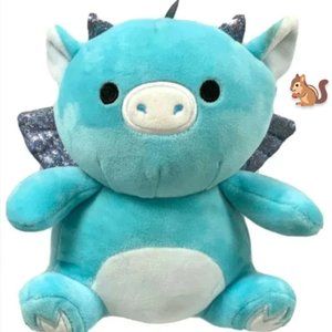 Squishmallow 7" Grey the Dragon blue SqueezeMallow Target exclusive 2021 NWT